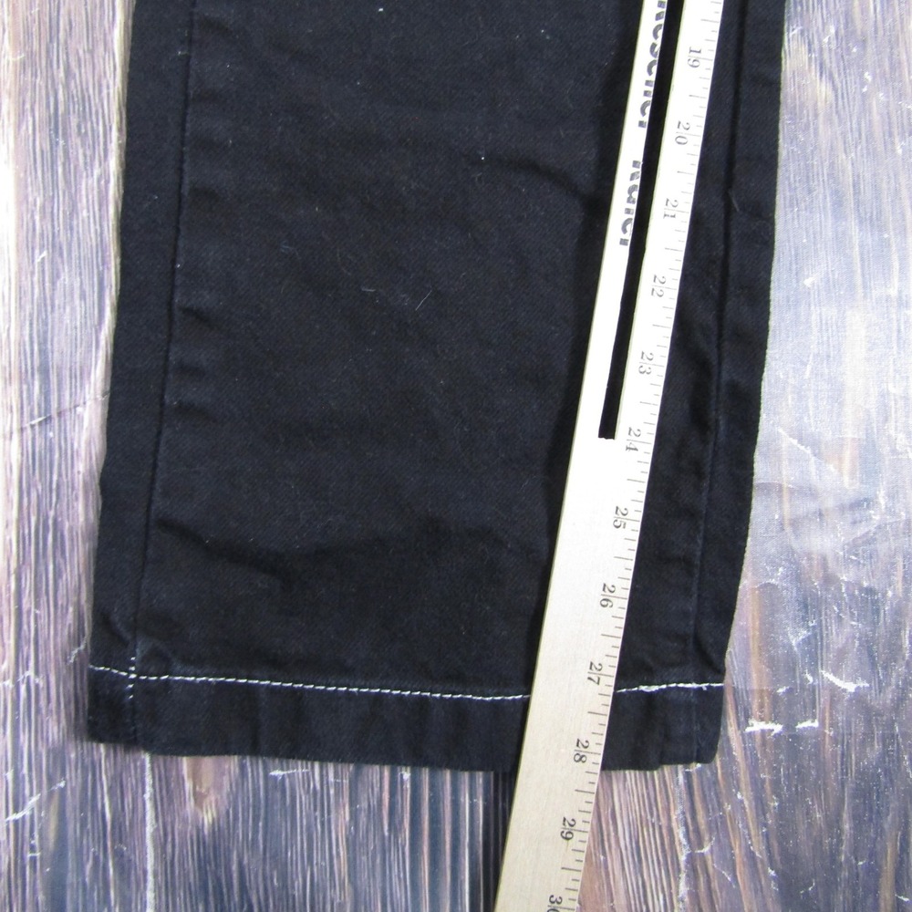 S.O.N.G. Pants Juniors 7/28 Black Cargo Twill Relaxed Fit Cotton Zip Fly Pockets - Picture 6 of 7